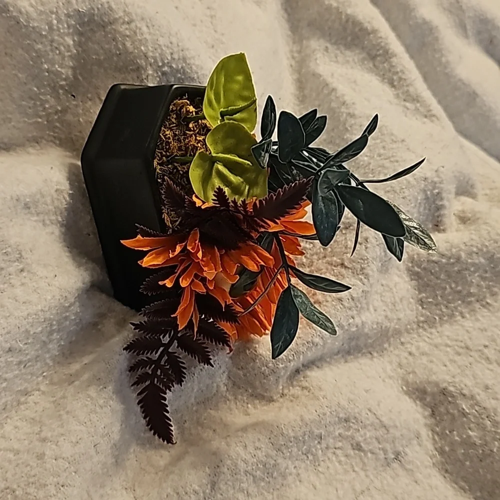 Target DISCONTINUED Coffin Shaped Vase with Fake Plants